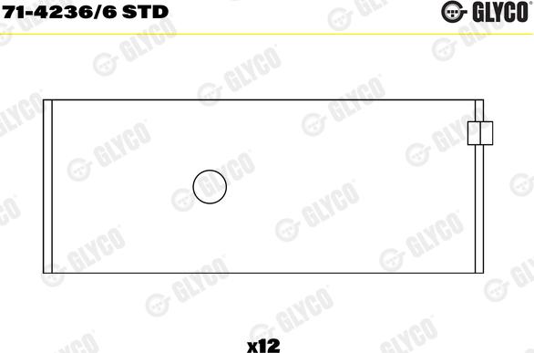 Glyco 71-4236/6 STD - Шатунный подшипник unicars.by