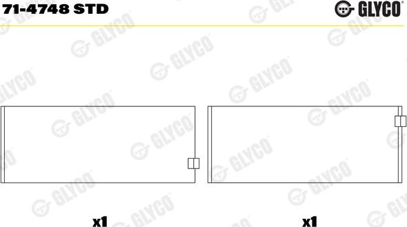 Glyco 71-4748 STD - Шатунный подшипник unicars.by