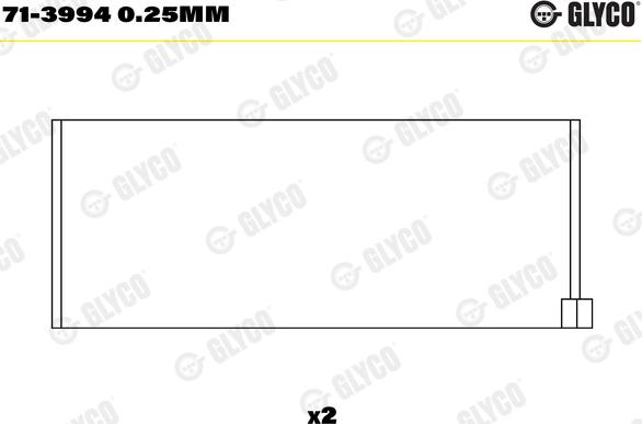 Glyco 71-3994 0.25mm - Шатунный подшипник unicars.by