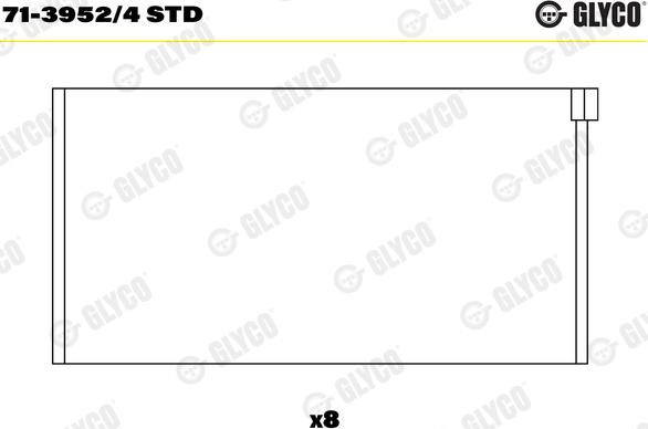 Glyco 71-3952/4 STD - Шатунный подшипник unicars.by