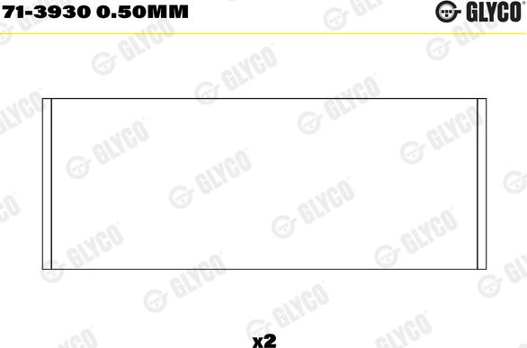 Glyco 71-3930 0.50mm - Шатунный подшипник unicars.by