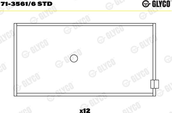 Glyco 71-3561/6 STD - Шатунный подшипник unicars.by