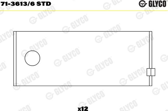 Glyco 71-3613/6 STD - Шатунный подшипник unicars.by