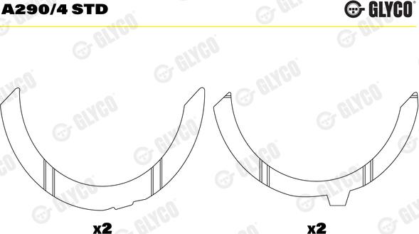 Glyco A290/4 STD - Упорная шайба, коленчатый вал unicars.by