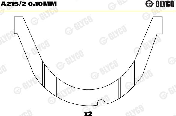 Glyco A215/2 0.10mm - Упорная шайба, коленчатый вал unicars.by