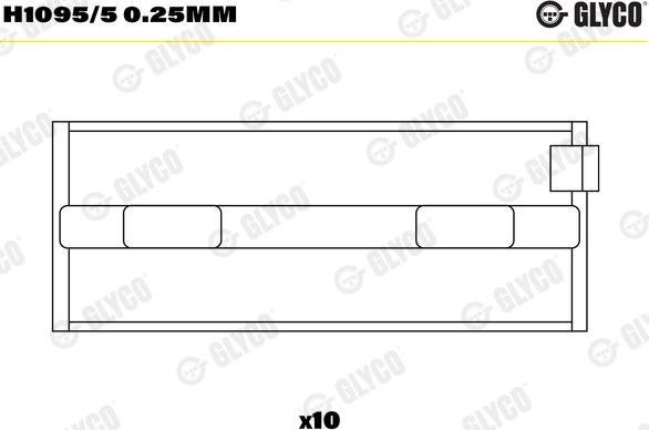 Glyco H1095/5 0.25mm - Подшипник коленвала unicars.by