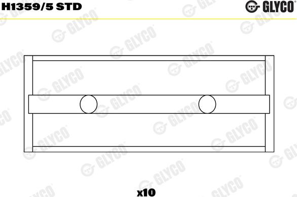 Glyco H1359/5 STD - Подшипник коленвала unicars.by