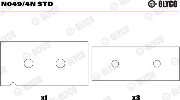 Glyco N049/4N STD - Подшипник распредвала unicars.by