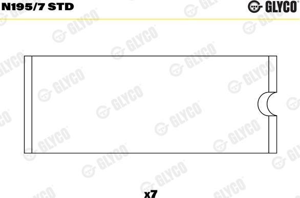 Glyco N195/7 STD - Подшипник распредвала unicars.by