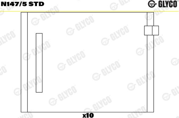 Glyco N147/5 STD - Подшипник распредвала unicars.by