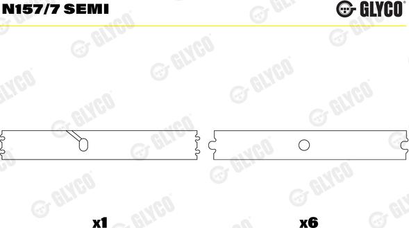 Glyco N157/7 SEMI - Подшипник распредвала unicars.by