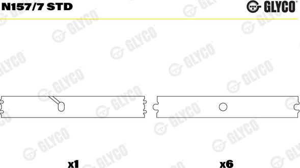 Glyco N157/7 STD - Подшипник распредвала unicars.by