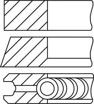 Goetze Engine 08-447507-00 - Комплект поршневых колец unicars.by