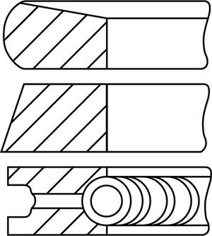 Goetze Engine 08-452000-00 - Комплект поршневых колец unicars.by