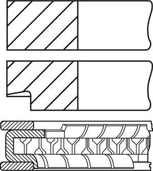 Goetze Engine 08-452200-00 - Комплект поршневых колец unicars.by