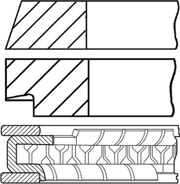 Goetze Engine 08-404500-00 - Комплект поршневых колец unicars.by