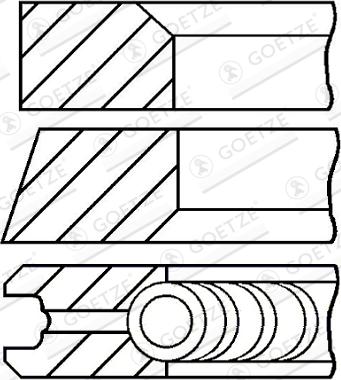 Goetze Engine 08-439107-00 - Комплект поршневых колец unicars.by