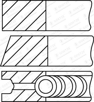 Goetze Engine 08-436300-10 - Комплект поршневых колец unicars.by