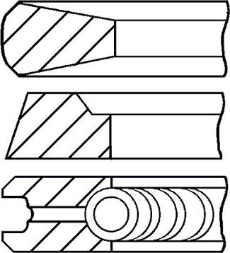 Goetze Engine 08-501300-00 - Комплект поршневых колец unicars.by