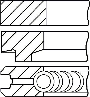 Goetze Engine 08-146100-00 - Комплект поршневых колец unicars.by