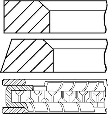 Goetze Engine 08-962600-00 - Комплект поршневых колец unicars.by