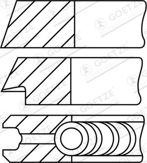 Goetze Engine 08-109400-30 - Комплект поршневых колец unicars.by