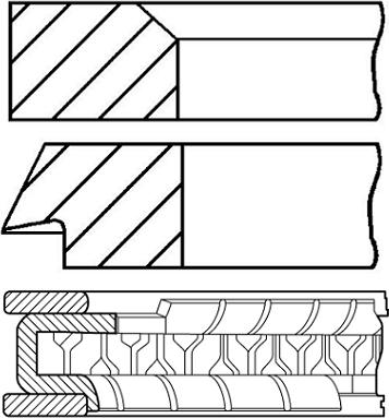 Goetze Engine 08-335100-00 - Комплект поршневых колец unicars.by