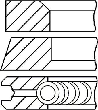 Goetze Engine 08-123400-30 - Комплект поршневых колец unicars.by