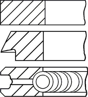 Goetze Engine 08-436300-00 - Комплект поршневых колец unicars.by