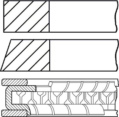 Goetze Engine 08-442300-10 - Комплект поршневых колец unicars.by