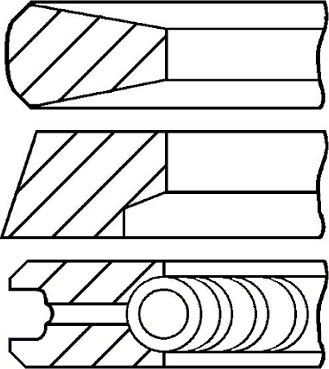 Goetze Engine 08-127700-00 - Комплект поршневых колец unicars.by