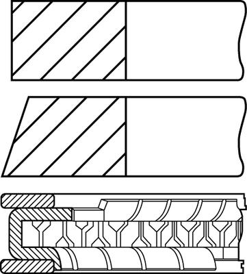 Goetze Engine 08-449500-00 - Комплект поршневых колец unicars.by