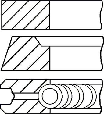 Goetze Engine 08-405600-10 - Комплект поршневых колец unicars.by