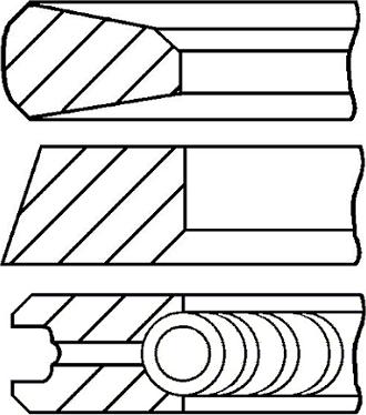 Goetze Engine 08-438800-00 - Комплект поршневых колец unicars.by