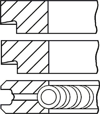 Goetze Engine 08-136200-00 - Комплект поршневых колец unicars.by