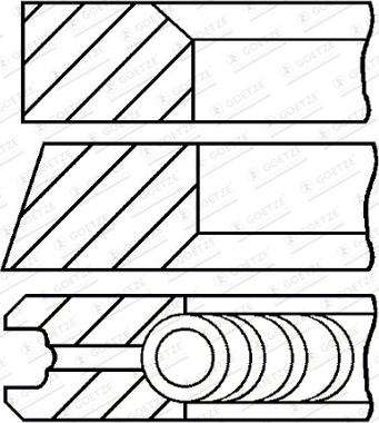 Goetze Engine 08-123405-30 - Комплект поршневых колец unicars.by