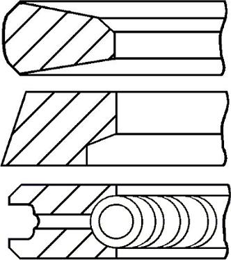 Goetze Engine 08-434400-00 - Комплект поршневых колец unicars.by