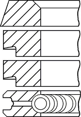 Goetze Engine 08-176300-00 - Комплект поршневых колец unicars.by