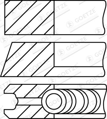 Goetze Engine 08-453600-00 - Комплект поршневых колец unicars.by