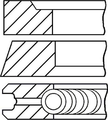 Goetze Engine 08-337400-00 - Комплект поршневых колец unicars.by