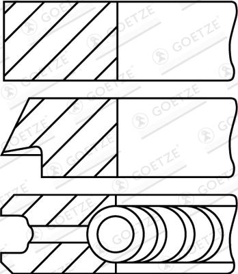 Goetze Engine 08-501900-10 - Комплект поршневых колец unicars.by