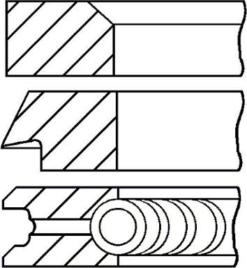 Goetze Engine 08-203100-00 - Комплект поршневых колец unicars.by