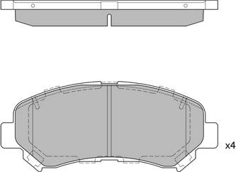 Nissan (Dongfeng) D1060JE21A - Тормозные колодки, дисковые, комплект unicars.by