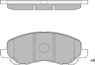 Hagen GP1360 - Тормозные колодки, дисковые, комплект unicars.by