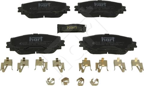 Hart 256 524 - Тормозные колодки, дисковые, комплект unicars.by