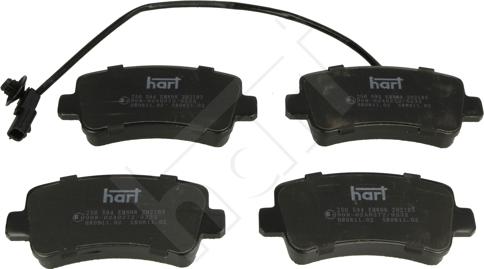 Hart 250 594 - Тормозные колодки, дисковые, комплект unicars.by