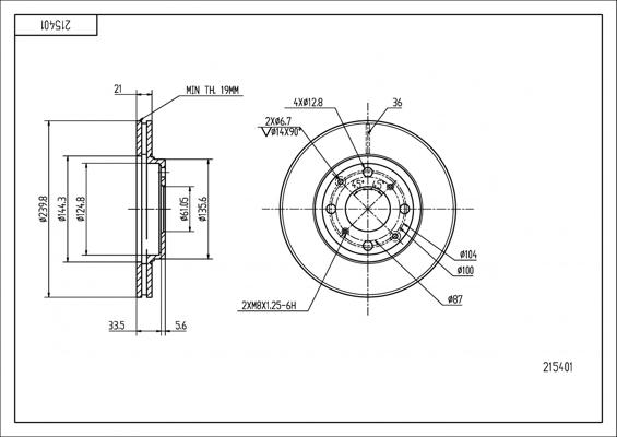 Hart 215 401 - Тормозной диск unicars.by