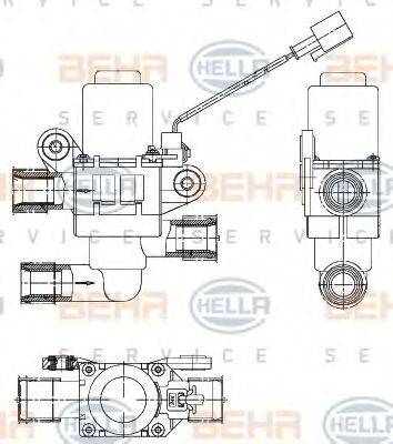 HELLA 9XL 351 328-361 - Регулирующий клапан охлаждающей жидкости unicars.by