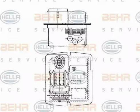 HELLA 9XX 009 122-051 - Сопротивление, реле, вентилятор салона unicars.by