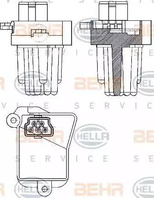 HELLA 5HL 351 321-331 - Регулятор, вентилятор салона unicars.by